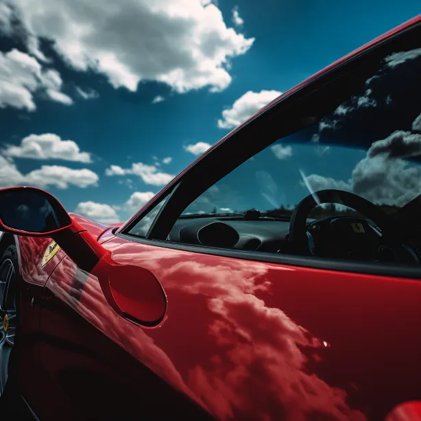 ceramic car window tint on red in perth