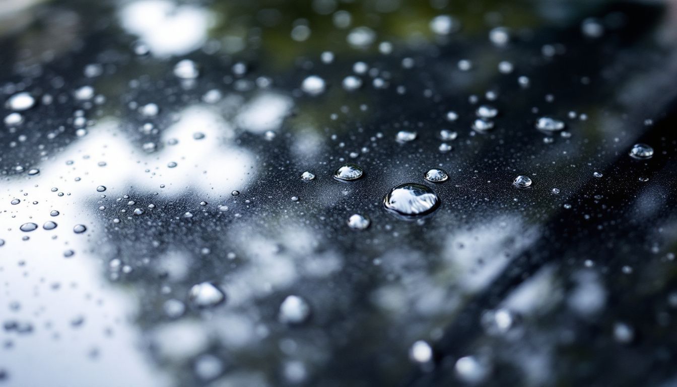 A close-up photo of a car with Ceramic Coating and Paint Protection Film.