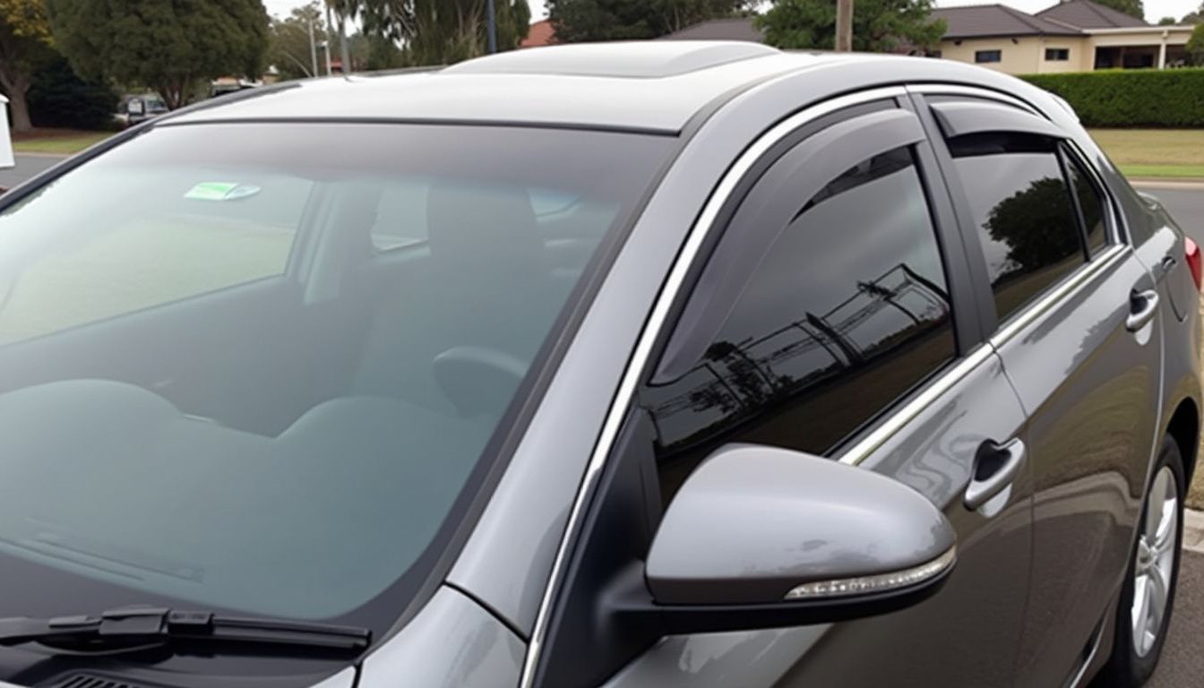 A sedan in Perth with affordable window tinting for UV protection, heat reduction, and privacy.